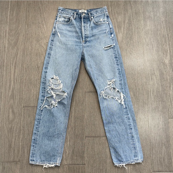 AGOLDE 90s High Rise Loose Fit Jeans Fall Out Wash
Distressed Denim 23 A069C-811 - Picture 6 of 16